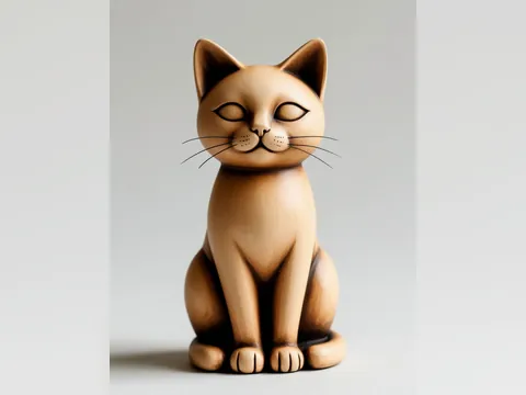 Estatueta de Gato, foto do projeto original