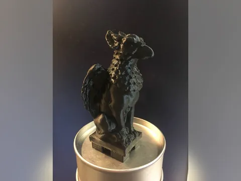 Estátua de Grifo com Base, foto do projeto original