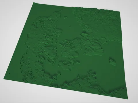 Mapa Topográfico da Dinamarca, foto do projeto original