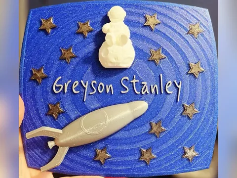 Placa com Nome Astronauta, foto do projeto original
