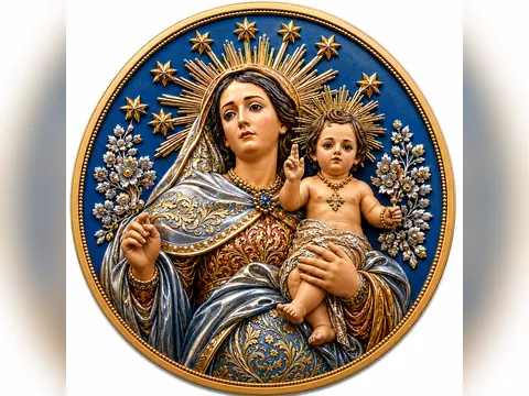 Medalhão de Nossa Senhora, foto do projeto original