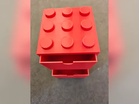 Gaveteiro Modular Compatível com LEGO, foto do projeto original