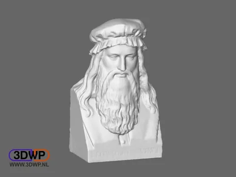 Busto de Leonardo da Vinci, foto do projeto original