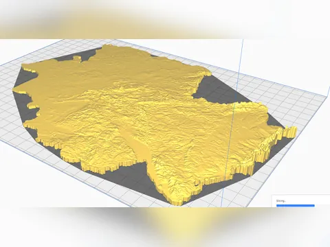 Mapa em Relevo da Alemanha, foto do projeto original