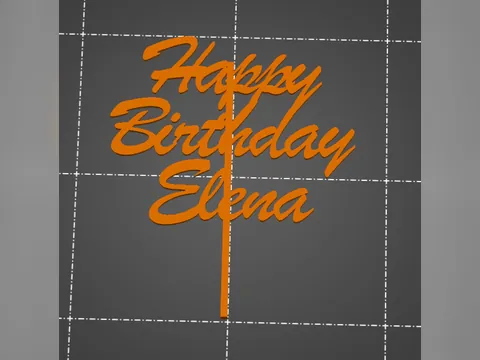 Topo Happy Birthday com Nome, foto do projeto original