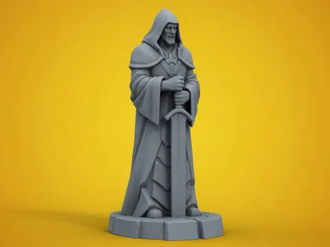 Estátua de Mago Guardião, foto do projeto original