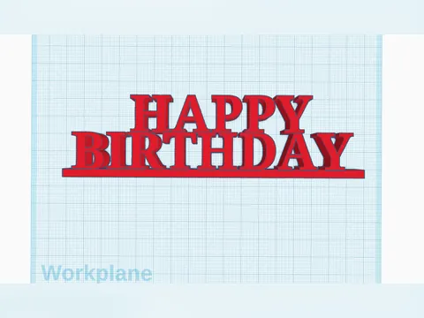 Placa Happy Birthday, foto do projeto original