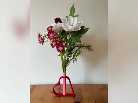 Vaso Coração para Flores, foto do projeto original