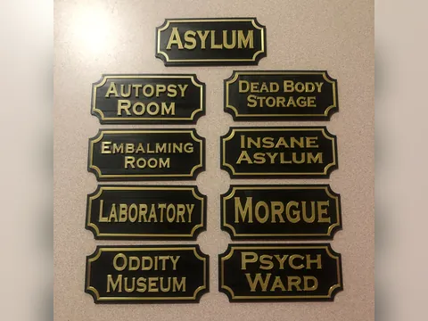 Placas Assustadoras de Halloween, foto do projeto original