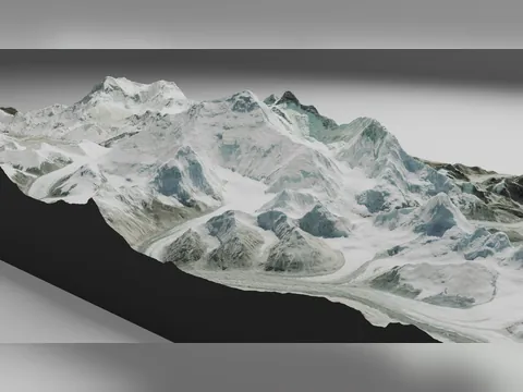 Mapa Topográfico do Everest, foto do projeto original