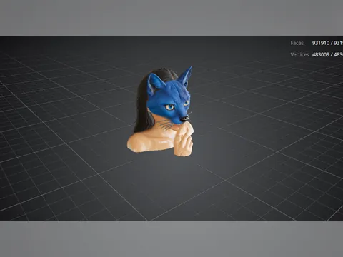 Busto de Kitsune, foto do projeto original