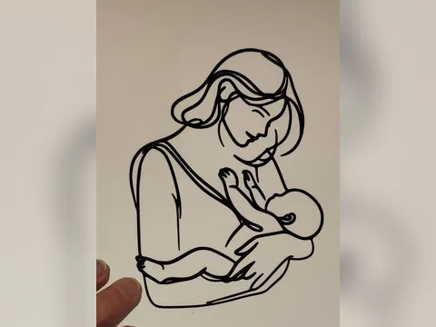 Quadro Mãe com Bebê, foto do projeto original