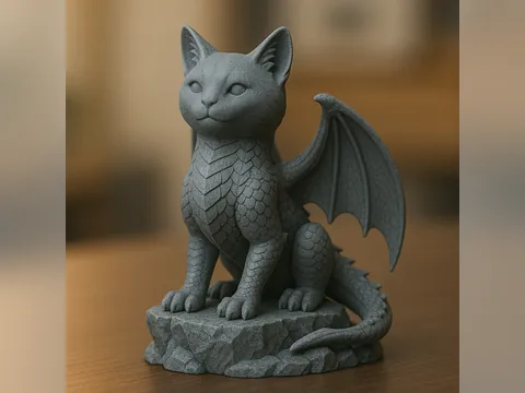 Dragão com Aparência de Gato, foto do projeto original