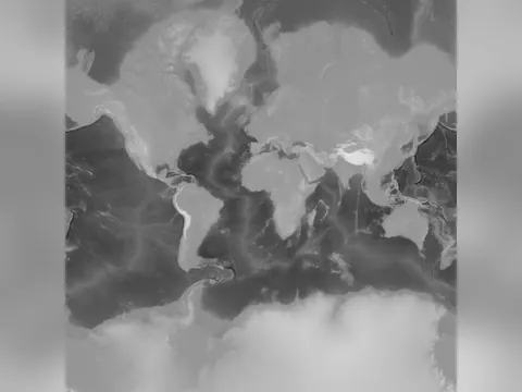 Mapa-Múndi em Projeção de Mercator, foto do projeto original