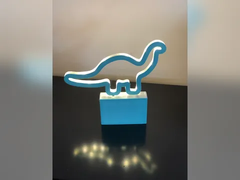 Carcaça de Luminária Dinossauro, foto do projeto original