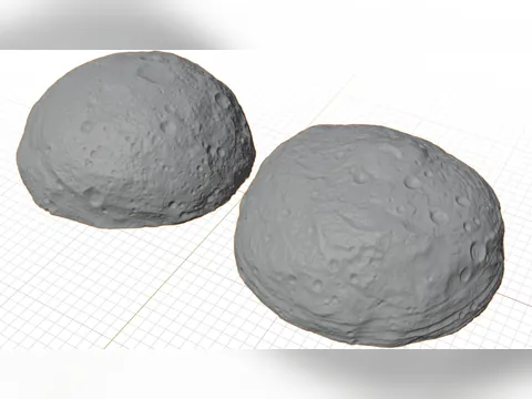 Asteroide Vesta em Duas Metades, foto do projeto original